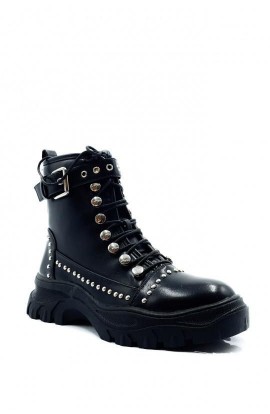 Stud Detail Boots Black